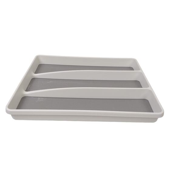 Madesmart Soft Grip Non-Slip 3 Section Utensil Tray Kitchen Drawer Organizer - Picture 3 of 9
